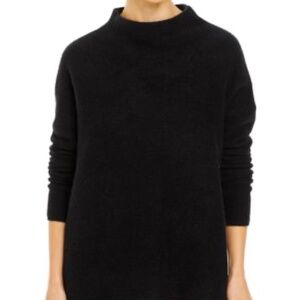 C By Bloomingdale's Brushed Cashmere Mock Neck black